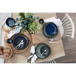 Bol plat LAVE BLEU, 28x27x4,3 cm, ceramica