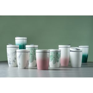 Cana cu floare cu capac TO GO 350 ml