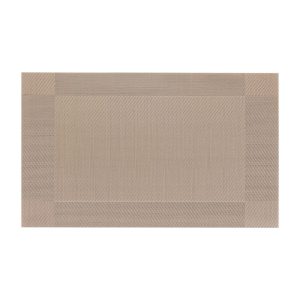 Servet tacamuri PLACEMAT, maro cu bordura, plastic