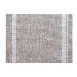 Servet tacamuri PLACEMAT, 45x30 cm, bej cu alb