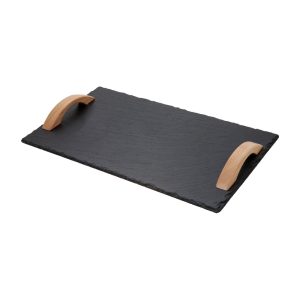 Platou servire din ardezie cu maner AMIR WOODEN