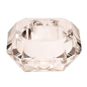 Suport lumanare DIAMOND, patrat, transparent