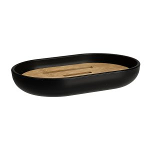 Suport sapun negru ZAMORA, 13 cm