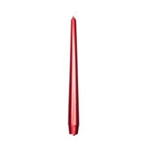 Lumanare conica LUVMET, bordo metalic, 24x2,4 cm