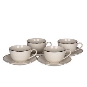 Set 4 cesti cu farfurii CELINE, 250 ml