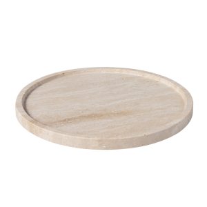 Platou servire rotund MANUFACTURE TRAVERTINE
