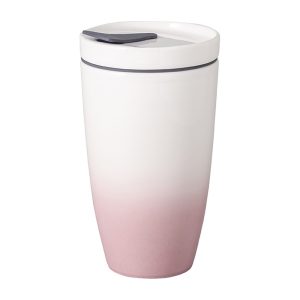 Cana roz cu capac TO GO, 350 ml