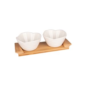 Set 2 boluri pe suport LAILA, 10x10x5,5 cm