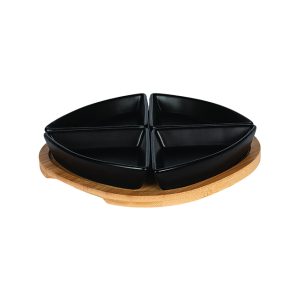 Set 4 boluri pe suport INSPIRATION negru
