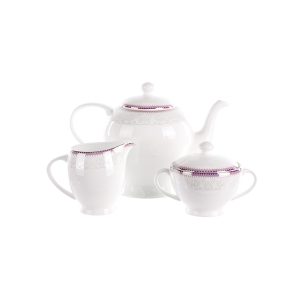 Set ceai 3 piese ROYAL PINK, portelan englezesc