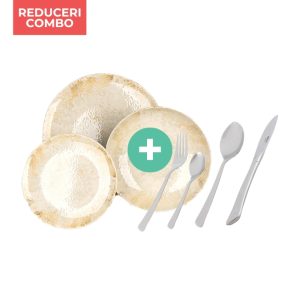Set farfurii JADE+Set tacamuri inox BANANA SHAPE