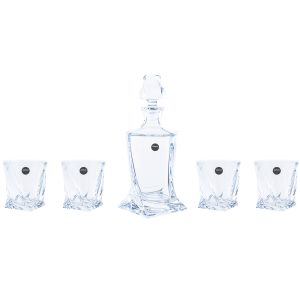 Set whisky QUADRO, sticla si 6 pahare
